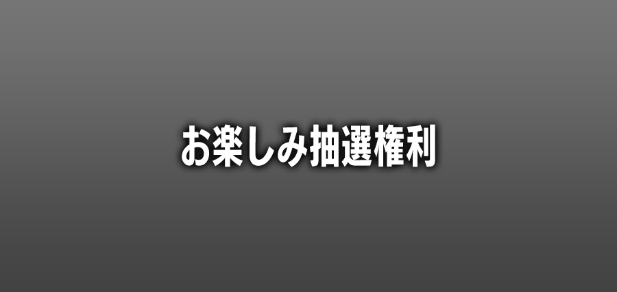 お楽しみ抽選権利